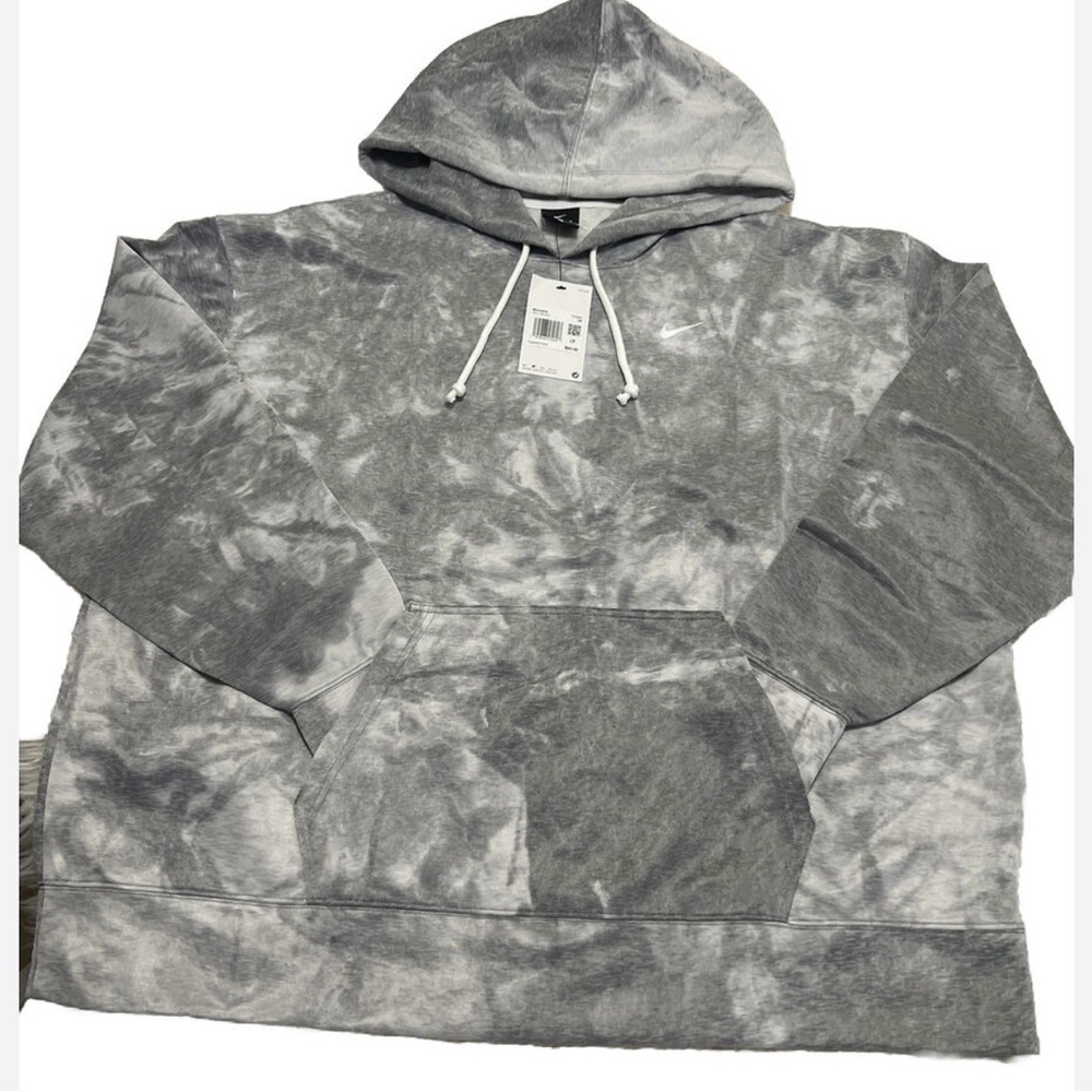 Nike women’s cloud grey tie dye pattern hoodie, size 2x